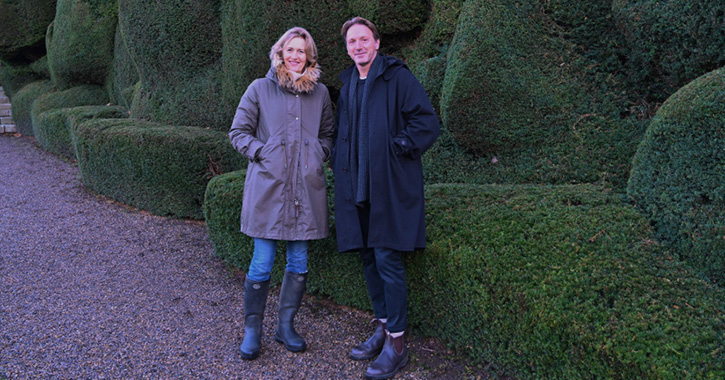 Lady Barnard and garden designer Luciano Giubbilei